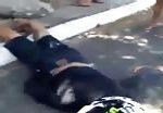 Biker dead on road with broken leg 1