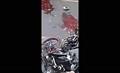 Brutal collision between motorcyles - aftermath 25