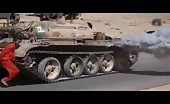 Man being run over by a tank 13