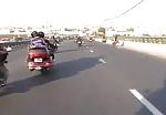Motorcycle accidents on highway caught on tape 1