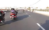 Motorcycle accidents on highway caught on tape 11
