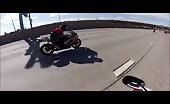 Motorcycle rear-ends car at high speed 11