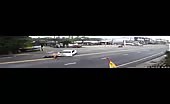 Motorcyclist crashes into car 5