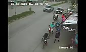 Motorcyclist hit by a car in china 8