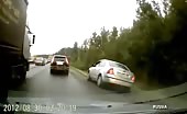 Russian drunk driver on highway 5