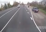 Woman sent flying by a speeding car 2