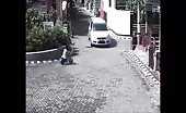 Young girl is run over by the car 15