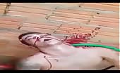 Young man gasping for air after being shot in the head 3