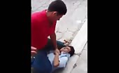 Beating up the thug 8