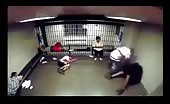 Cctv footage of a police jail fight 7