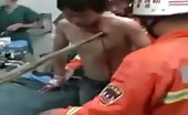 Chinese man impaled with a stick 1