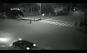 Crazy drivers smashes a motorcyclist with his car 10
