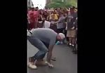 Crazy guy eating shit on street 1