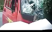Dash-cam footage of brutal head on collision 6