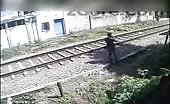 Suicide by lying down in front of train 6