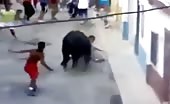 Bull demolishes a man in spain 12
