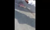 A woman run over by a truck 11