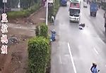 Horrific motorcycle accident crashing straight into big bus 1