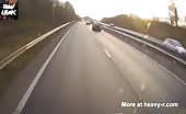 Truck ploughs full speed into the back of a queuing car 1