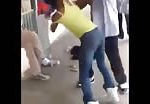 Girl knock outs dude 1