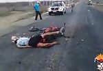 Dead motorbike rider on freeway 2