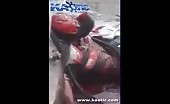 Man dead scalped stuck on a bumper and friend agonizing 1