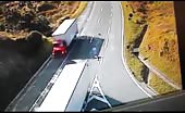 Three teenagers riding a bike flattened by truck on highway 1