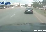 Unfortunate biker knocked off by one car 2