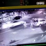 A group standing behind a broken car got hit killing one 4