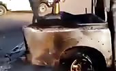 Isil man burning in fire 1