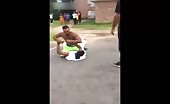 Muscular guy brutal beating his opponent 8