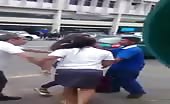 Shoplifter girl beaten badly 12