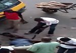 Thief being dealt with by a mob in lagos 3