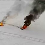A Russian sets himself on fire 2