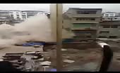 Building collapses on bulldozer 5