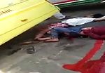 Man in pain laying in a pool of blood 3