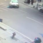 Car ran over a woman 1
