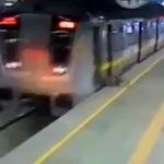 Drunk man twisted by a moving train 1