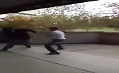 Fat bully get knocked by a boxer guy 16