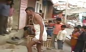 Filthy indian man drinks and takes bath in sewerage 15