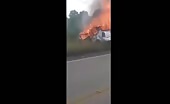 Insane man films as woman trapped in burning car 2