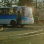 Bicyclist ran over by a bus 2