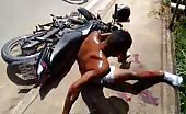Brutal motorbike accident in brazil 9