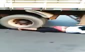 Run over by a huge truck 13
