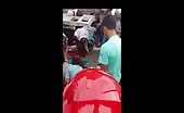 A horrible accident - huge crowd of helmets 16
