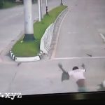 Bikers get hit by a car that tries to avoid another biker 2
