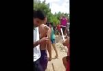 Chaotic beating of two girls by group of women 2