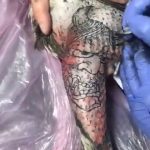 Tattooing a chicken 1