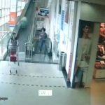 Woman killed by trolley moving down a travelator 1