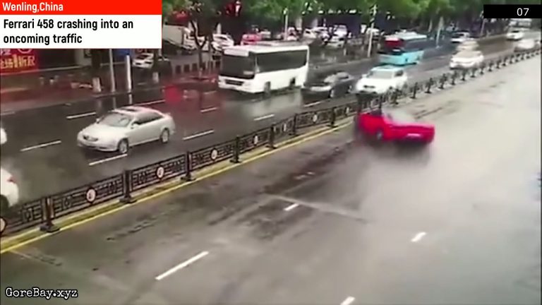 Woman wrecks Ferrari moments after renting it 24